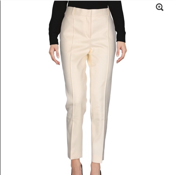 Celine Pants - • Celine • Silk Wool Trouser Pants Cream 8